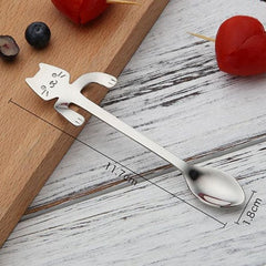 STAINLESS STEEL CAT TEASPOONS